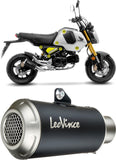 Complete Exhaust System Without Catalytic Converter And Without Sound Certification Lv-10 Steel Black Stainless Steel End Cap - Leovince Compatible With Honda Grom 125 (2022-2024)