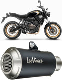 Système D'Échappement Complet Non Catalysé Et Sans Homologation Acoustique Lv-10 Acier Noir Embout Acier - Leovince Compatible Avec Yamaha Mt-07 (2021-2024)