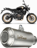 Complete Exhaust System Without Catalytic Converter And Without Sound Certification Lv-10 Stainless Steel Stainless Steel End Cap - Leovince Compatible With Yamaha Mt-07 (2021-2024)