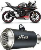 Échappement Sans Homologation Sonore Lv-10 Acier Noir Embout Acier - Leovince Compatible Avec Cfmoto 450 Ss - Sr (2023-2024)