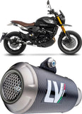 Échappement Sans Homologation Sonore Lv-10 Carbon Fiber Embout Acier - Leovince Compatible Avec Moto Morini Seiemmezzo Scr - Str - A2 (2023-2024)