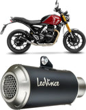 Échappement Sans Homologation Sonore Lv-10 Acier Noir Embout Acier - Leovince Compatible Avec Triumph Scrambler 400 X (2024-2026)