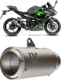 Échappement Sans Homologation Sonore Lv Corsa Titanium Embout Acier - Leovince Compatible Avec Kawasaki Ninja 400 (2018-2021)