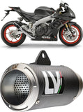 Échappement Sans Homologation Sonore Lv One Evo Acier Embout Carbon Fiber - Leovince Compatible Avec Bmw F 700 Gs (2013-2016)