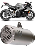 Échappement Sans Homologation Sonore Lv Corsa S Titanium Embout Acier - Leovince Compatible Avec Aprilia Tuono V4 1100 (2019-2020)