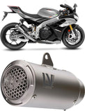 Exhaust Tip Without Sound Certification Lv Corsa S Titanium Stainless Steel End Cap - Leovince Compatible With Aprilia Rsv4 1100 Factory (2021-2024)