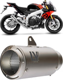 Exhaust Tip Without Sound Certification Lv Corsa Titanium Stainless Steel End Cap - Leovince Compatible With Aprilia Rsv4 1100 Factory (2021-2024)