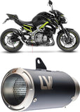 Exhaust Tip Without Sound Certification Lv Corsa Steel Black Stainless Steel End Cap - Leovince Compatible With Kawasaki Z 900 A2 (2025-2026)