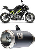 Échappement Sans Homologation Sonore Lv Corsa Acier Noir Embout Acier - Leovince Compatible Avec Kawasaki Z 900 (2017-2019)