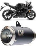Échappement Sans Homologation Sonore Lv Corsa Acier Noir Embout Acier - Leovince Compatible Avec Yamaha Yzf-R6 (2006-2021)