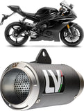 Échappement Sans Homologation Sonore Lv Corsa Carbon Fiber Embout Acier - Leovince Compatible Avec Yamaha Yzf-R6 (2006-2021)