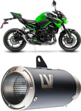 Échappement Sans Homologation Sonore Lv Corsa Acier Noir Embout Acier - Leovince Compatible Avec Kawasaki Z 900 (2020-2024)