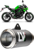 Exhaust Tip Without Sound Certification Lv Corsa Carbon Fiber Stainless Steel End Cap - Leovince Compatible With Kawasaki Z 900 (2020-2024)