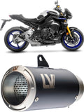 Exhaust Tip Without Sound Certification Lv Corsa Steel Black Stainless Steel End Cap - Leovince Compatible With Yamaha Mt-10 - Sp (2022-2025)