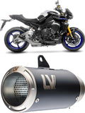 Échappement Sans Homologation Sonore Lv Corsa Acier Noir Embout Acier - Leovince Compatible Avec Yamaha Mt-10 - Sp (2016-2020)