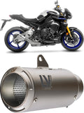 Exhaust Tip Without Sound Certification Lv Corsa Titanium Stainless Steel End Cap - Leovince Compatible With Yamaha Fz-10 - Sp (2022-2025)