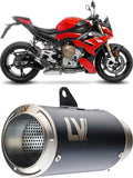 Échappement Sans Homologation Sonore Lv Corsa Acier Noir Embout Acier - Leovince Compatible Avec Bmw M 1000 Rr (2019-2024)