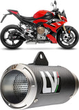 Échappement Sans Homologation Sonore Lv Corsa Carbon Fiber Embout Acier - Leovince Compatible Avec Bmw S 1000 R (2021-2024)