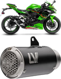 Échappement Sans Homologation Sonore Lv Corsa S Acier Noir Embout Acier - Leovince Compatible Avec Kawasaki Zx 4Rr Ninja (2024-2026)