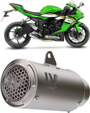 Exhaust Tip Without Sound Certification Lv Corsa S Titanium Stainless Steel End Cap - Leovince Compatible With Kawasaki Zx 6R Ninja (2013-2016)