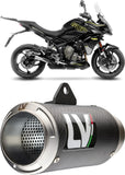 Échappement Sans Homologation Sonore Lv Corsa Carbon Fiber Embout Acier - Leovince Compatible Avec Triumph Tiger 800 Sport (2024-2026)
