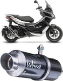 Complete Exhaust System Without Catalytic Converter And Without Sound Certification Gp Corsa Carbon Fiber - Leovince Compatible With Aprilia Sr Gt 125 - Sport (2022-2024)