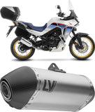 Échappement Sans Homologation Sonore Lv-14 Titanium Embout Carbon Fiber - Leovince Compatible Avec Honda Xl 750 Transalp Urban (2023-2024)