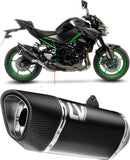 Exhaust Tip Without Sound Certification Lv-14 R Steel Black Carbon Fiber End Cap - Leovince Compatible With Kawasaki Z 900 (2025-2026)