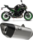Exhaust Tip Without Sound Certification Lv-14 R Titanium Carbon Fiber End Cap - Leovince Compatible With Kawasaki Z 900 A2 (2018-2024)