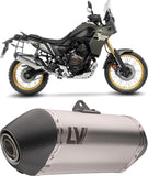 Exhaust Tip Without Sound Certification Lv-14 Stainless Steel Carbon Fiber End Cap - Leovince Compatible With Yamaha Ténéré 700 Rally (2021-2024)