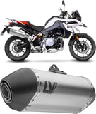 Échappement Sans Homologation Sonore Lv-14 Titanium Embout Carbon Fiber - Leovince Compatible Avec Bmw F 850 Gs - Adventure (2018-2024)