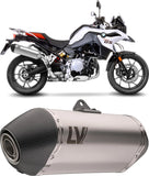 Échappement Sans Homologation Sonore Lv-14 Acier Embout Carbon Fiber - Leovince Compatible Avec Bmw F 850 Gs - Adventure (2018-2024)