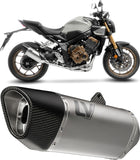 Complete Exhaust System Without Catalytic Converter And Without Sound Certification Lv-14 R Titanium Carbon Fiber End Cap - Leovince Compatible With Honda Cb 650 R Neo Sports Café (2019-2026)
