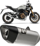 Système D'Échappement Complet Non Catalysé Et Sans Homologation Acoustique Lv-14 R Acier Embout Carbon Fiber - Leovince Compatible Avec Honda Cb 650 R Neo Sports Café (2019-2026)