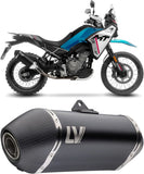 Échappement Sans Homologation Sonore Lv-14 Acier Noir Embout Carbon Fiber - Leovince Compatible Avec Cfmoto 450 Mt (2025-2026)