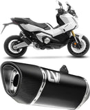 Échappement Sans Homologation Sonore Lv-14 R Acier Noir Embout Carbon Fiber - Leovince Compatible Avec Honda X-Adv 750 (2025-2026)