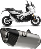 Échappement Sans Homologation Sonore Lv-14 R Acier Embout Carbon Fiber - Leovince Compatible Avec Honda Forza 750 (2025-2026)