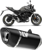 Exhaust Tip Without Sound Certification Lv-14 R Steel Black Carbon Fiber End Cap - Leovince Compatible With Honda Cb 1000 Hornet - Sp (2025-2026)