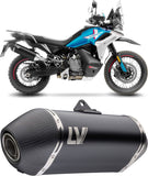 Exhaust Tip Without Sound Certification Lv-14 Steel Black Carbon Fiber End Cap - Leovince Compatible With Ktm 890 Adventure - Rally (2021-2026)