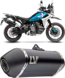 Échappement Sans Homologation Sonore Lv-14 Acier Noir Embout Carbon Fiber - Leovince Compatible Avec Cfmoto 800 Mt (2022-2024)