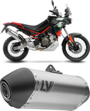 Échappement Sans Homologation Sonore Lv-14 Titanium Embout Carbon Fiber - Leovince Compatible Avec Aprilia Tuareg 660 (2022-2024)