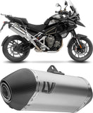 Exhaust Tip Without Sound Certification Lv-14 Titanium Carbon Fiber End Cap - Leovince Compatible With Triumph Tiger 1200 Gt Pro (2025-2026)