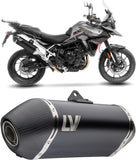 Échappement Sans Homologation Sonore Lv-14 Acier Noir Embout Carbon Fiber - Leovince Compatible Avec Triumph Tiger 900 Gt Pro (2024-2026)
