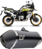 Échappement Sans Homologation Sonore Lv-14 Acier Noir Embout Carbon Fiber - Leovince Compatible Avec Voge Valico 900 Dsx (2024-2026)