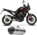 Échappement Sans Homologation Sonore Lv-14 Titanium Embout Carbon Fiber - Leovince Compatible Avec Moto Morini X-Cape 700 (2025-2026)