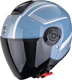 Casque Urban Pour Moto Scorpion Exo Exo-City Ii Polycarbonate Bleu Argent Cosmos Taille Xxl