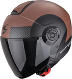 Casque Urban Pour Moto Scorpion Exo Exo-City Ii Polycarbonate Marron Noir Mat Sheer Taille L