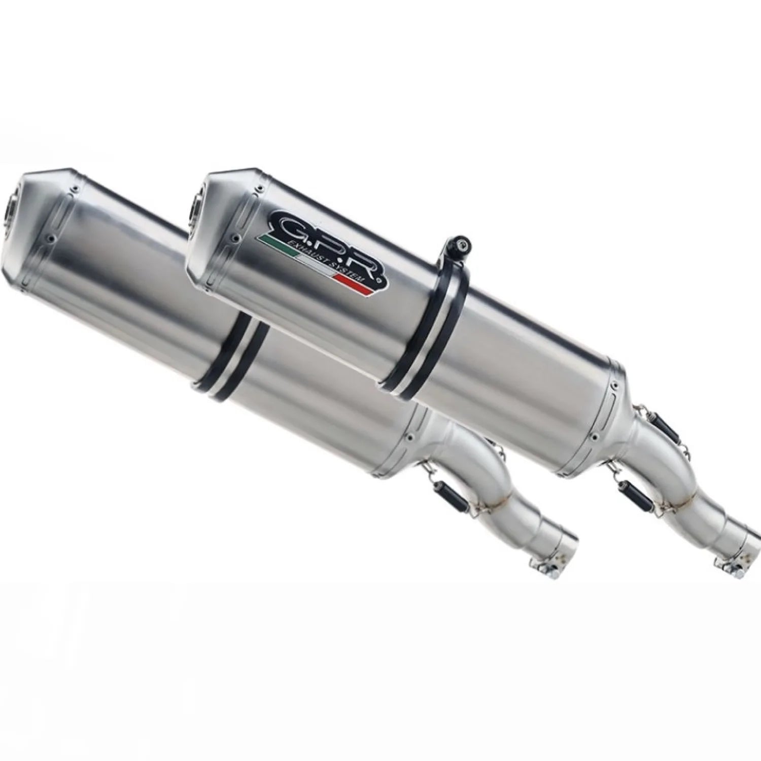 Double Sortie D'Échappement Avec Catalyseur Et Homologation Acoustique Satinox Acier - Gpr Compatible Avec Yamaha Tdm 900 (2002-2014)