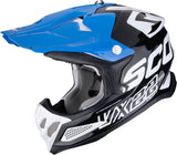 Casque Off-Road Pour Moto Scorpion Exo Vx-22 Air Ultra Tct Noir Blanc Bleu Updown Taille Xs