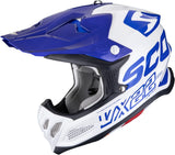 Casque Off-Road Pour Moto Scorpion Exo Vx-22 Air Ultra Tct Blanc Bleu Updown Taille Xs